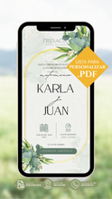 Cargar imagen en el visor de la galería, BODA Invitación Digital Express SAGE 01