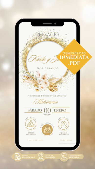 Invitación Digital Express GLITTER 01