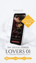Cargar imagen en el visor de la galería, BODA Invitación Digital Express LOVERS 01