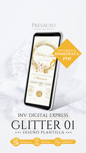 Invitación Digital Express GLITTER 01