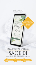 Cargar imagen en el visor de la galería, Invitación Digital Express SAGE 01