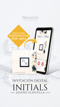 Cargar imagen en el visor de la galería, BODA Invitación Digital Express INITIALS .pdf + .mp4