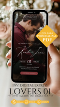 Cargar imagen en el visor de la galería, BODA Invitación Digital Express LOVERS 01