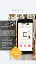 Cargar imagen en el visor de la galería, BODA Invitación Digital Express INITIALS .pdf + .mp4