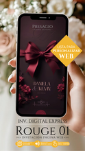 Cargar imagen en el visor de la galería, BODA Invitación Digital Express ROUGE MÓNACO 01