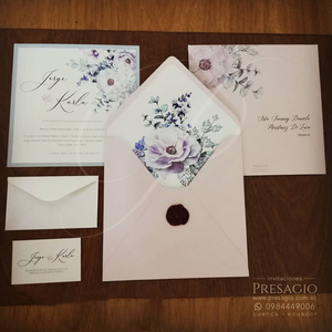 INVITACIÓN SIMPLE ENVELOPE RÚSTICA