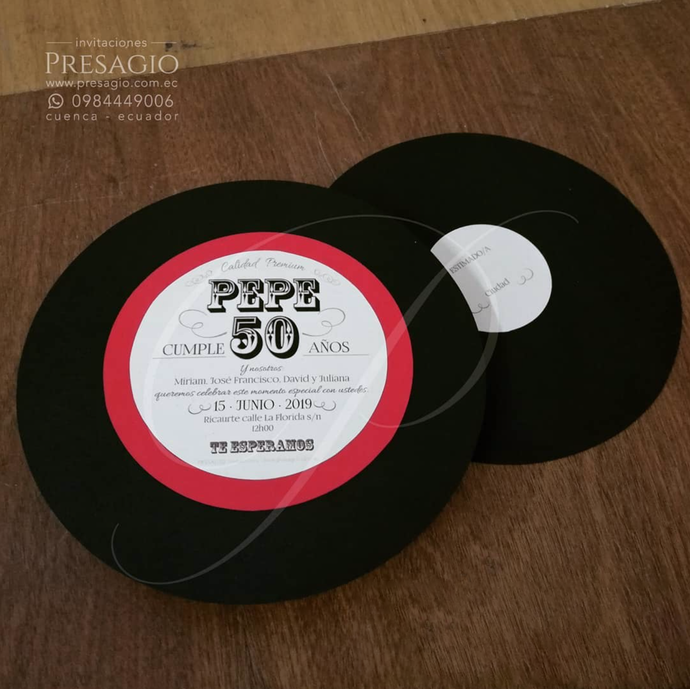 INVITACIÓN VINYL