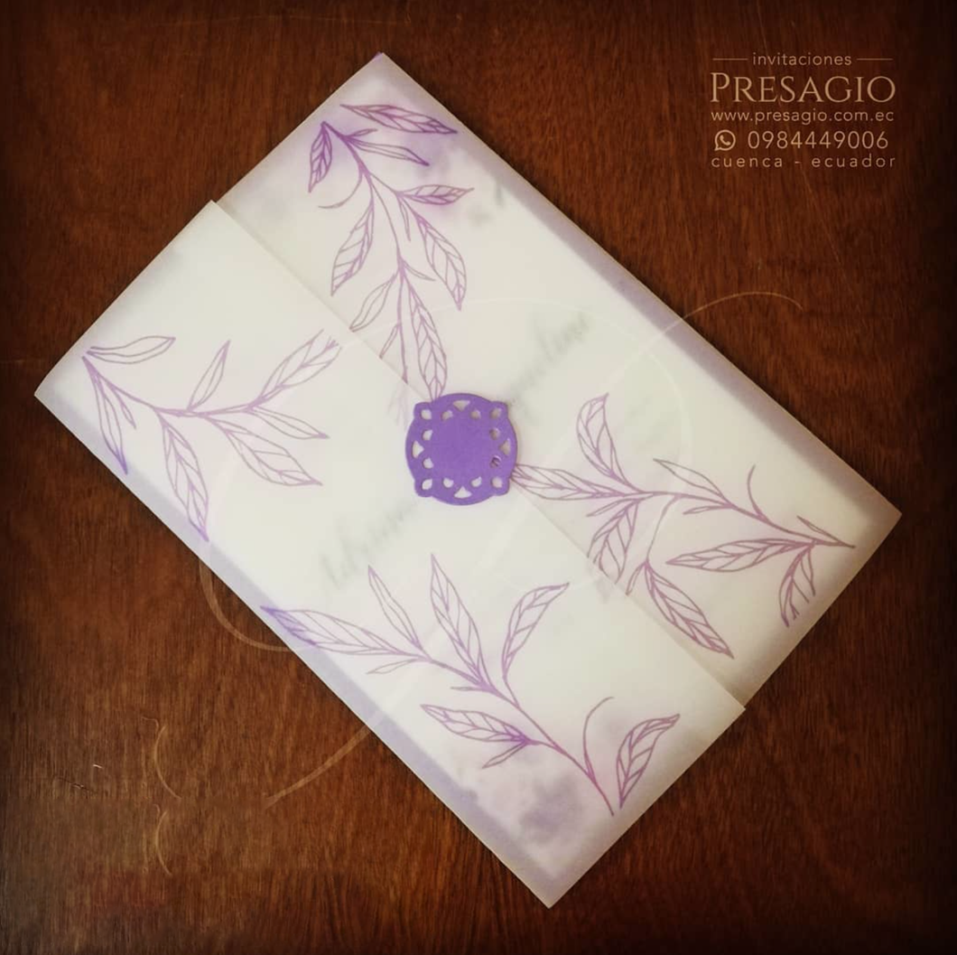 INVITACIÓN LINO TRANSLUCIDA