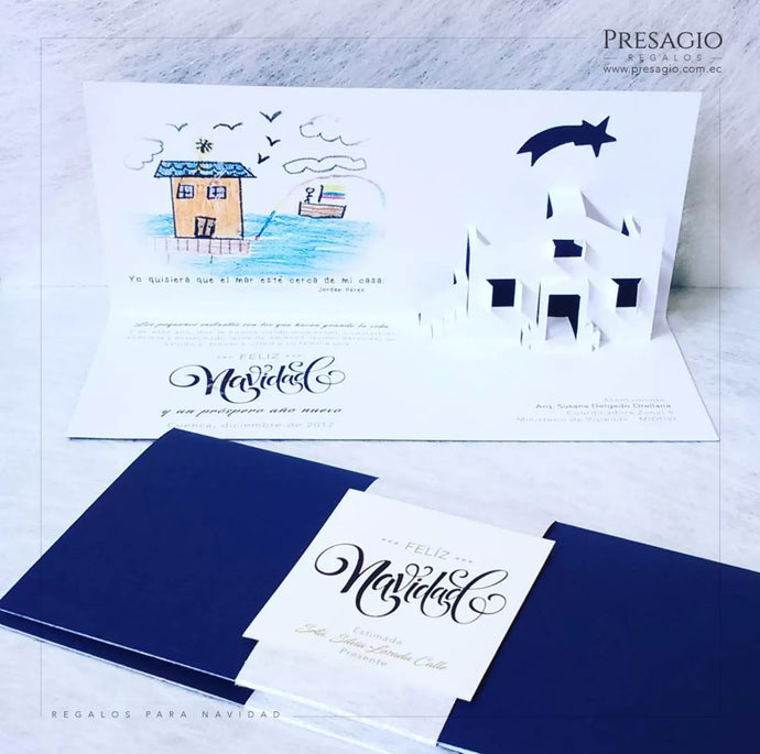 Tarjeta de Navidad POP-UP- Hogar
