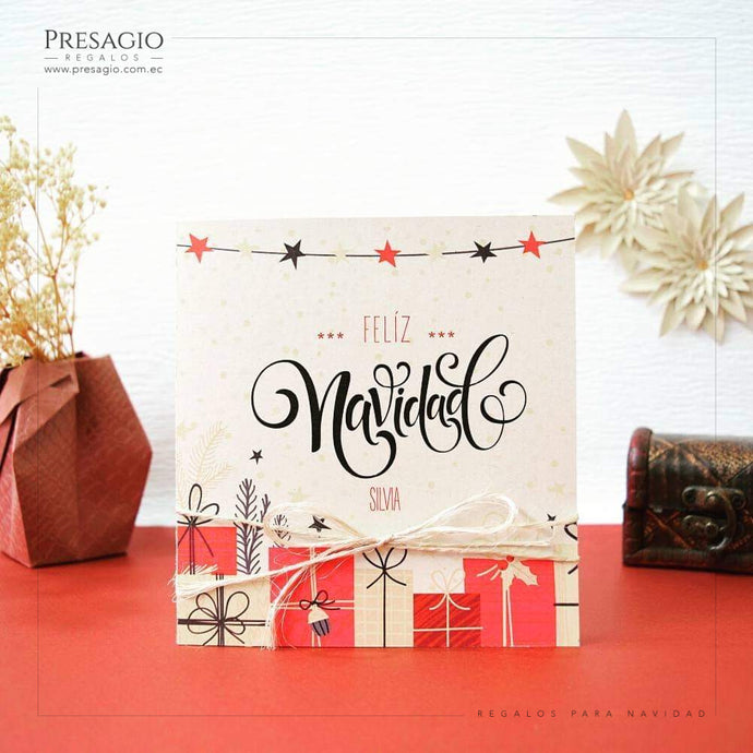 Tarjeta de Navidad - Roja