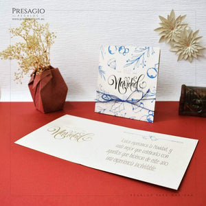 Tarjeta de Navidad - Azul