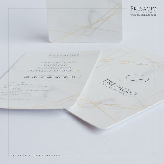 TARJETAS de presentación redondeadas- 2 lados