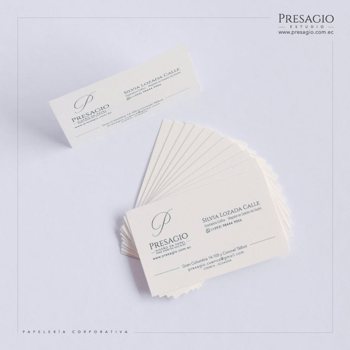 TARJETAS de presentación- 2 lados