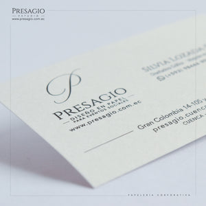 TARJETAS de presentación- 2 lados