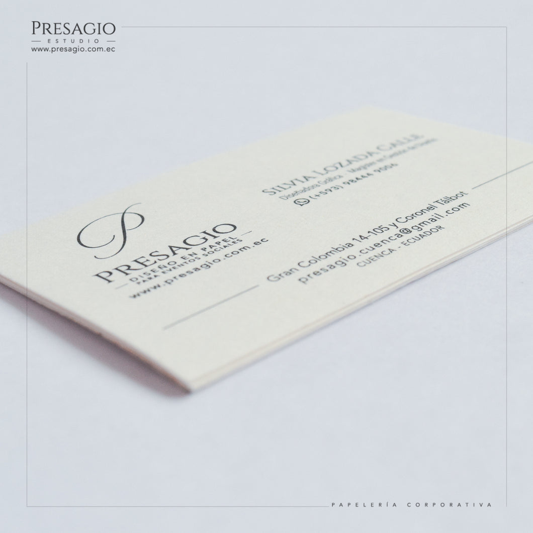 TARJETAS de presentación- 1 lado