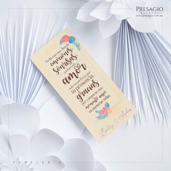 TARJETA DE AGRADECIMIENTO
