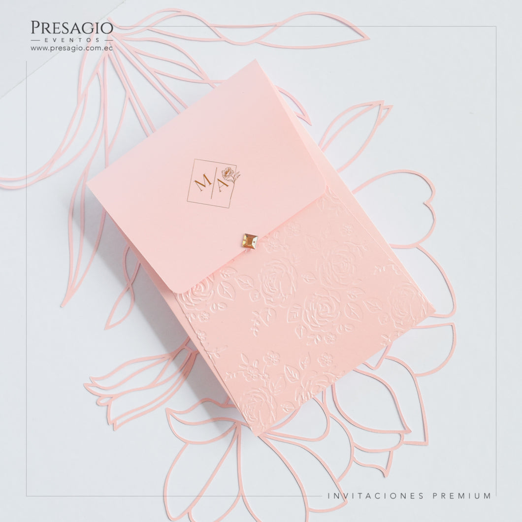 INVITACIÓN DUQUESA ENVELOPE FLOREAL